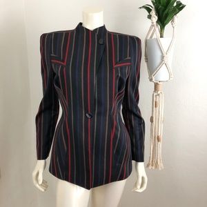 SOLD // Thierry Mugler Sculptural Striped Blazer